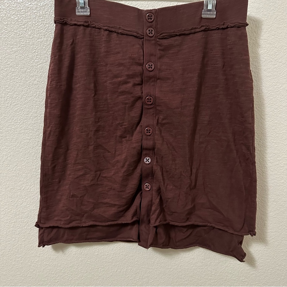 Horny Toad Cotton‎ Brown Skirt Buttons Sz Medium - Picture 10 of 11